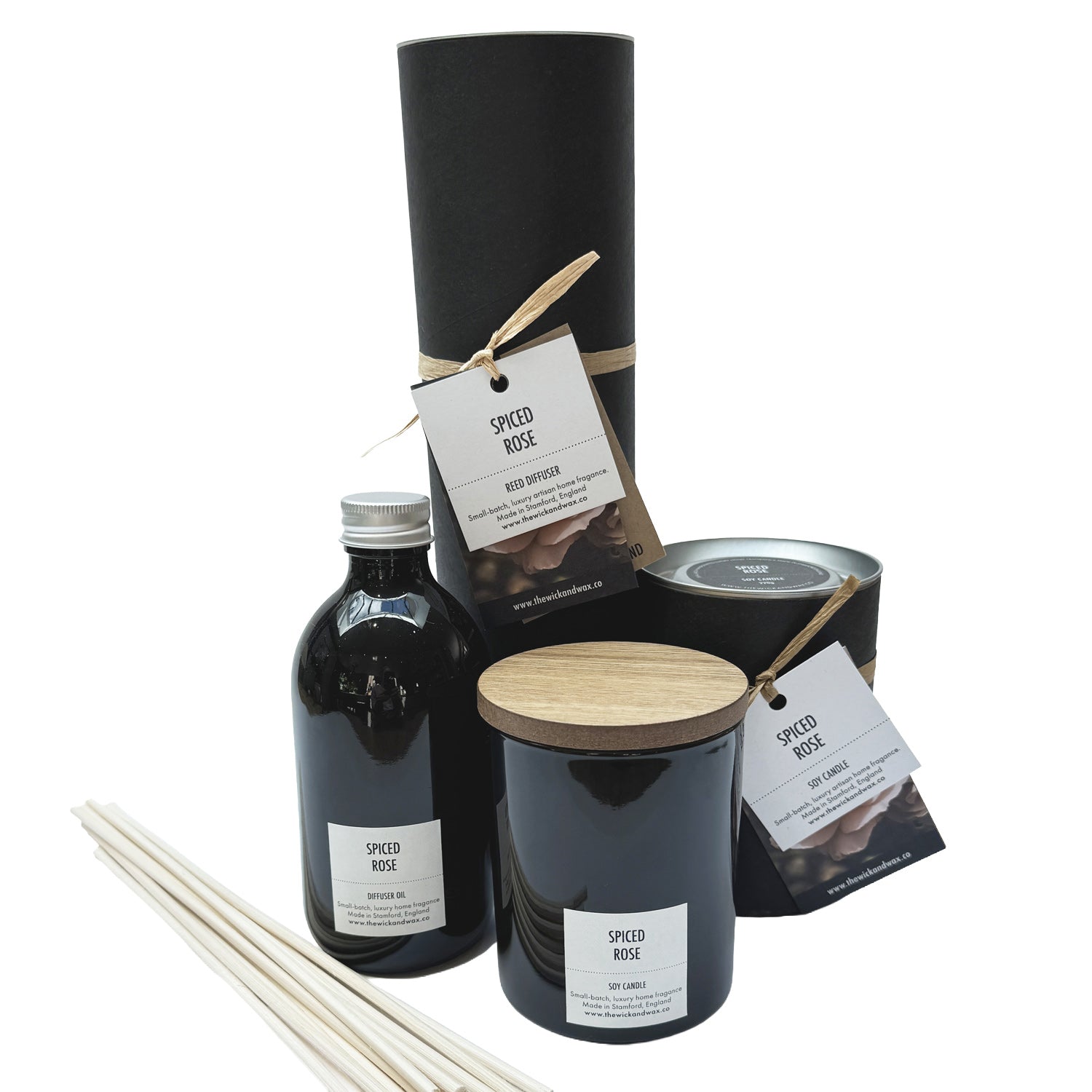 Spiced Rose - Scented Candle and Diffuser Duo