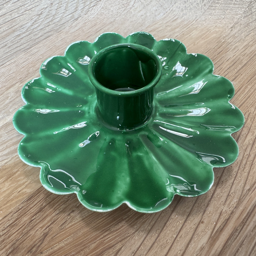 Flat Flower Candle Holder - (Enamel/Cast Metal)