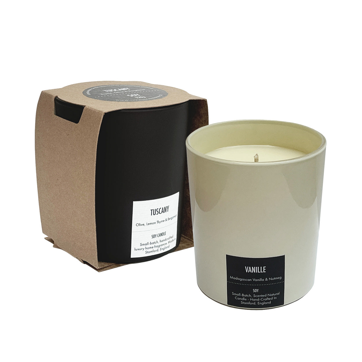 Tuscany & Vanille Scented Soy Candle Duo
