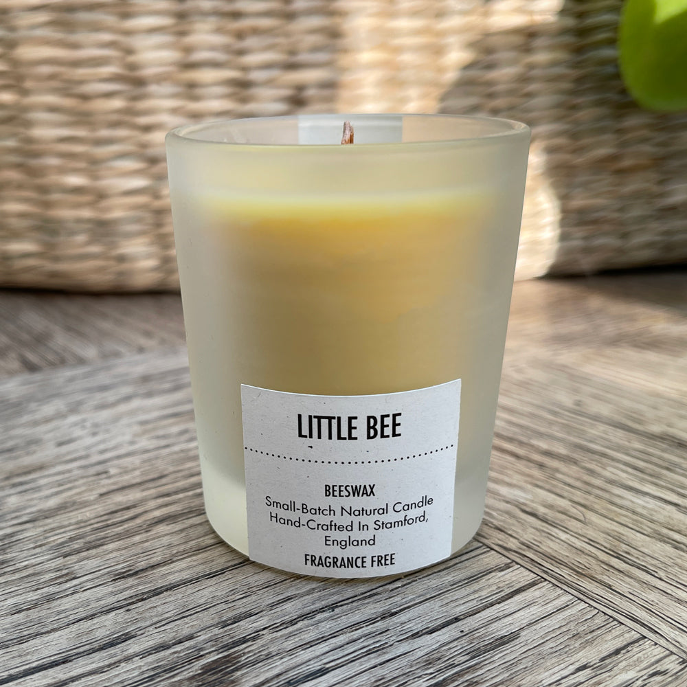 Little Bee (Fragrance Free) Mini Beeswax Candle (75g Net)